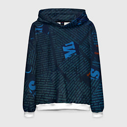 Мужская толстовка Черная газета