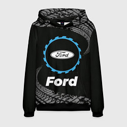 Мужская толстовка Ford в стиле Top Gear со следами шин на фоне