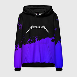 Толстовка-худи мужская Metallica purple grunge, цвет: 3D-черный