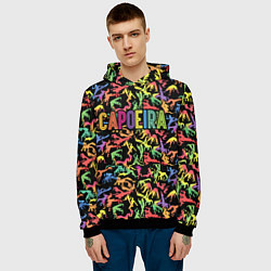 Толстовка-худи мужская Capoeira colorful mens, цвет: 3D-черный — фото 2