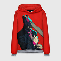 Мужская толстовка Человек бензопила в деловом костюме