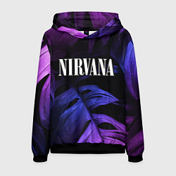 Толстовка-худи мужская Nirvana neon monstera, цвет: 3D-черный