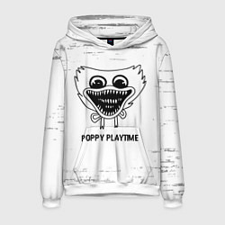 Мужская толстовка Poppy Playtime glitch на светлом фоне