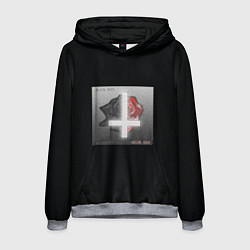 Толстовка-худи мужская Pyrokinesis - Black Roze x Red Roze, цвет: 3D-меланж