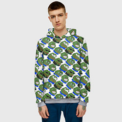 Толстовка-худи мужская Эмоции Пепе, цвет: 3D-меланж — фото 2