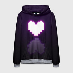 Толстовка-худи мужская Undertale heart neon, цвет: 3D-меланж