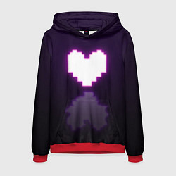 Толстовка-худи мужская Undertale heart neon, цвет: 3D-красный