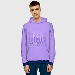 Толстовка-худи мужская BTS live goes on purple, цвет: 3D-синий — фото 2
