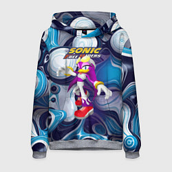 Толстовка-худи мужская Sonic - ласточка Вейв - Free riders - pattern, цвет: 3D-меланж