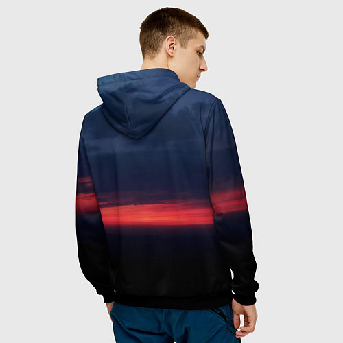 Мужская толстовка Кавказская заря / 3D-Черный – фото 4