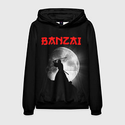Толстовка-худи мужская Banzai - самурай, цвет: 3D-черный
