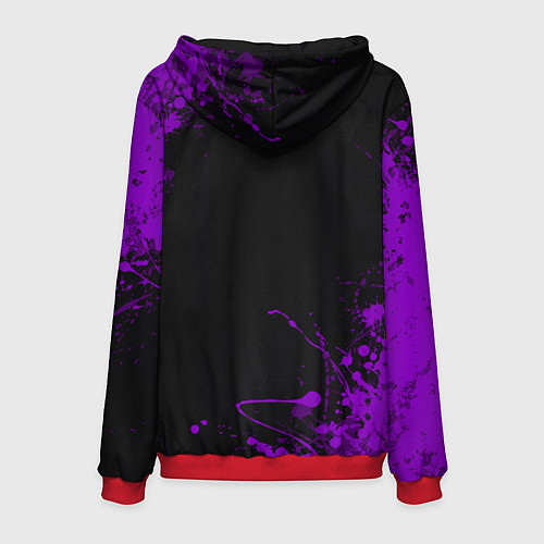 Мужская толстовка Blink 182 фиолетовые брызги / 3D-Красный – фото 2