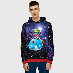 Толстовка-худи мужская Super Mario Galaxy - Nintendo, цвет: 3D-красный — фото 2