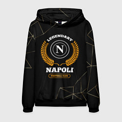 Толстовка-худи мужская Лого Napoli и надпись legendary football club на т, цвет: 3D-черный