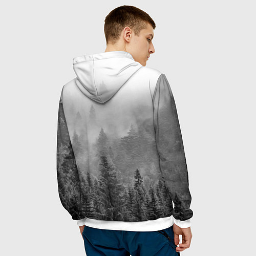 Мужская толстовка Gray Forest / 3D-Белый – фото 4
