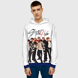 Толстовка-худи мужская Stray Kids white background, цвет: 3D-синий — фото 2