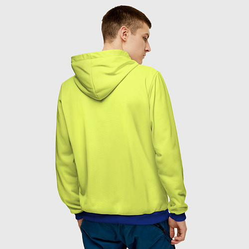 Мужская толстовка Красотка Люси арт / 3D-Синий – фото 4