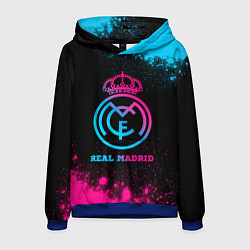 Толстовка-худи мужская Real Madrid - neon gradient, цвет: 3D-синий