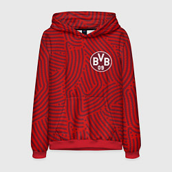 Толстовка-худи мужская Borussia отпечатки, цвет: 3D-красный