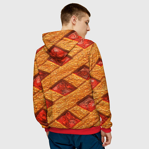 Мужская толстовка Сладкий вишневый пирог / 3D-Красный – фото 4