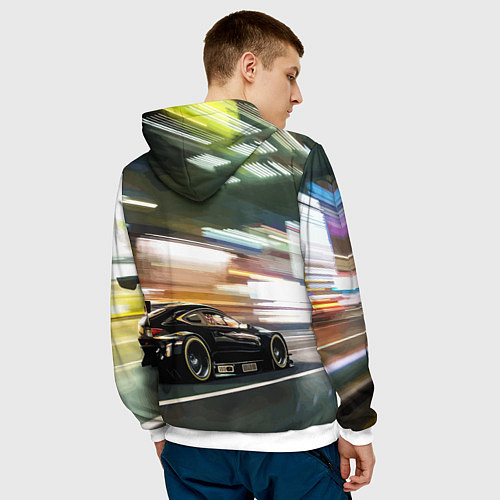 Мужская толстовка Lexus - скорость режим / 3D-Белый – фото 4