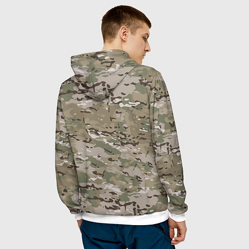 Мужская толстовка Мультикам камуфляж / 3D-Белый – фото 4