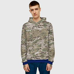 Толстовка-худи мужская Мультикам камуфляж, цвет: 3D-синий — фото 2