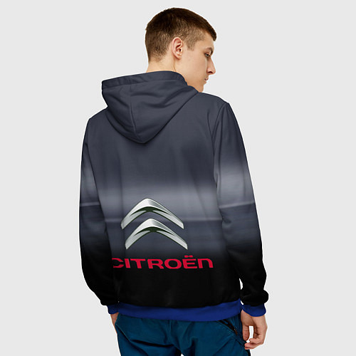 Мужская толстовка Citroen - Racing team - Motorsport / 3D-Синий – фото 4