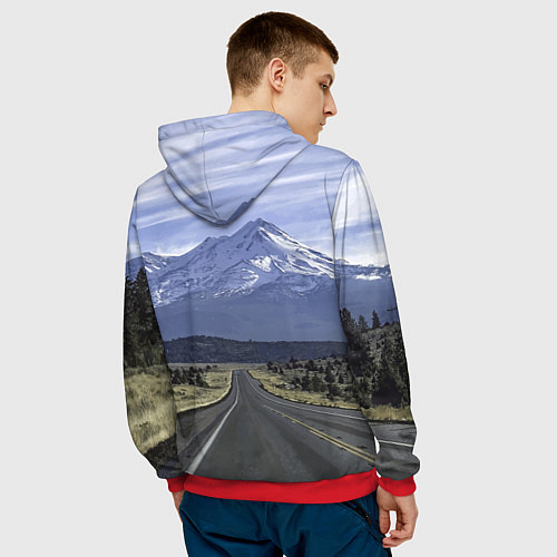 Мужская толстовка Мерседес - очередная вершина! / 3D-Красный – фото 4