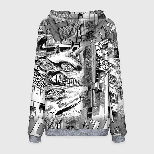 Мужская толстовка Аки Человек Бензопила / 3D-Меланж – фото 2