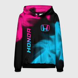 Мужская толстовка Honda - neon gradient: надпись, символ