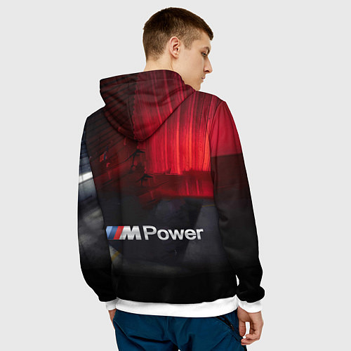 Мужская толстовка BMW M4 GT4 - Motorsport / 3D-Белый – фото 4