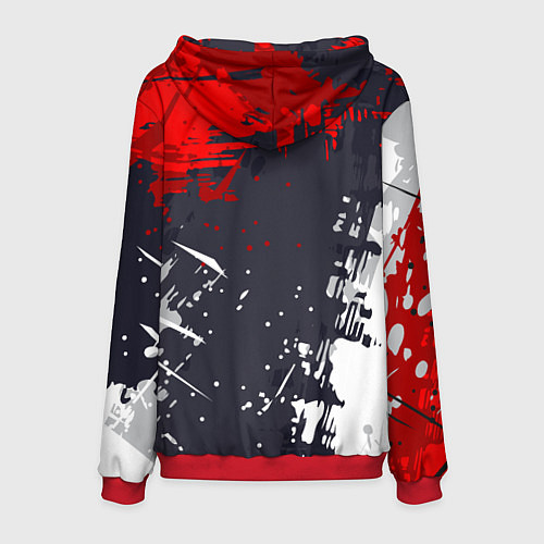 Мужская толстовка Абстрактные брызги / 3D-Красный – фото 2