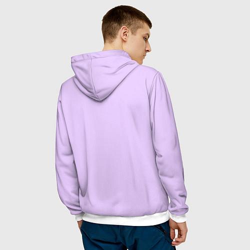 Мужская толстовка Цифровая лаванда 2023 / 3D-Белый – фото 4