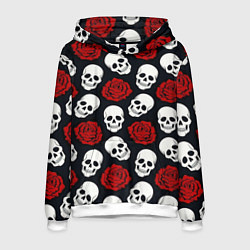 Мужская толстовка Весёлые черепки и розы