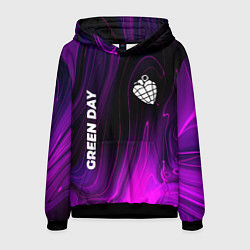Толстовка-худи мужская Green Day violet plasma, цвет: 3D-черный