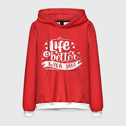 Мужская толстовка Love is better with tou