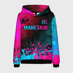 Мужская толстовка Maneskin - neon gradient: символ сверху