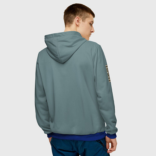 Мужская толстовка Голова медведя-викинга / 3D-Синий – фото 4