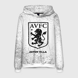 Мужская толстовка Aston Villa с потертостями на светлом фоне