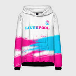 Мужская толстовка Liverpool neon gradient style: символ сверху