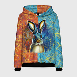 Мужская толстовка Огненный новогодний кролик