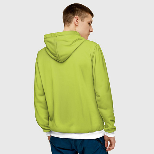 Мужская толстовка Майк Салливан лицо / 3D-Белый – фото 4