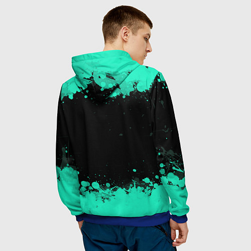 Мужская толстовка Аяка Мидзусава - Пураоре гордость оранжевых / 3D-Синий – фото 4