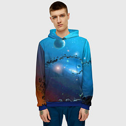 Толстовка-худи мужская Бесконечное космическое пространство - Nasa, цвет: 3D-синий — фото 2