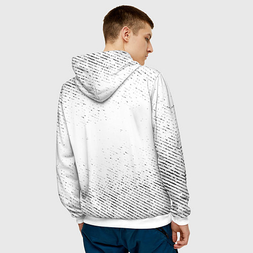 Мужская толстовка Black Clover с потертостями на светлом фоне / 3D-Белый – фото 4