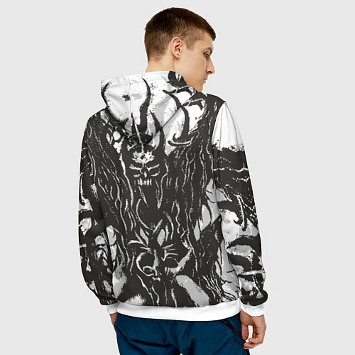 Мужская толстовка Evil from the Darkness / 3D-Белый – фото 4