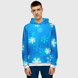 Толстовка-худи мужская Зима 2023, цвет: 3D-белый — фото 2