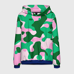 Мужская толстовка Абстрактные зелёно-розовые пятна