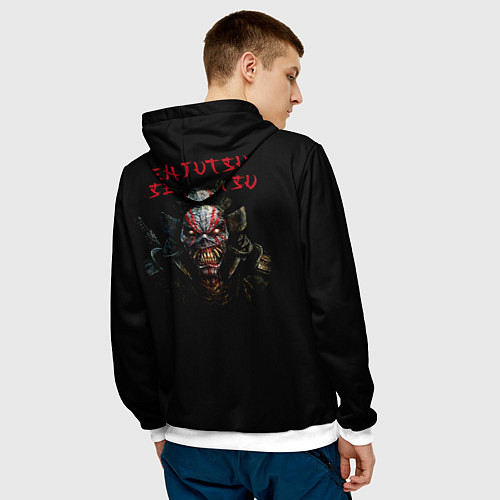 Мужская толстовка Iron Maiden Senjutsu samurai / 3D-Белый – фото 4